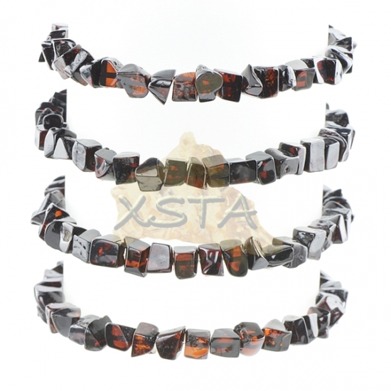 Amber bracelet cherry color polished Amber bracelet cherry color polished