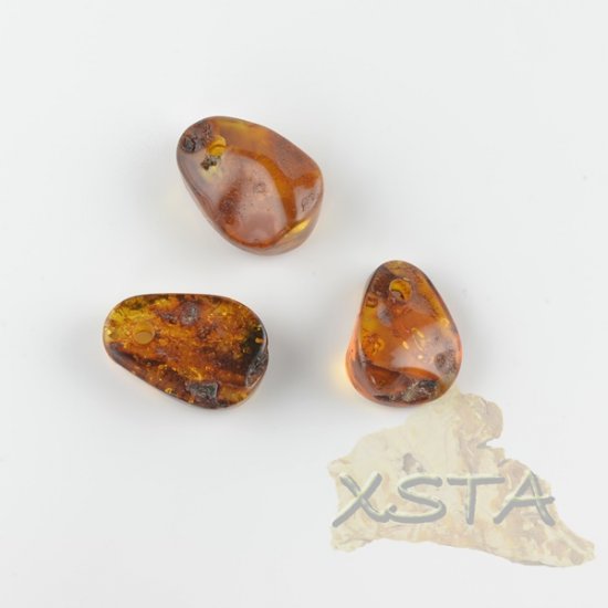 Amber brown medallions 3 pieces