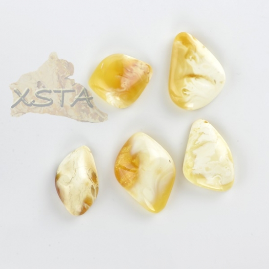 Amber natural cabochons 5 pieces Amber natural cabochons 5 pieces
