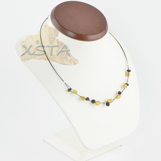 Amber necklace Olive Baroque Amber necklace Olive Baroque