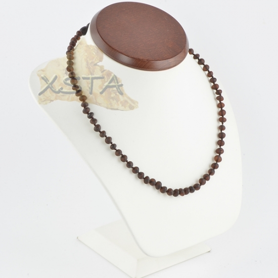 Amber necklace baroque dark cherry raw Amber necklace baroque dark cherry raw