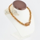Amber necklace irregular cognac with pendant Amber necklace irregular cognac with pendant