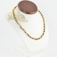 Amber necklace polished multicolour baroque