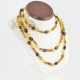 Amber necklace polished multicolour olive mix Amber necklace polished multicolour olive mix