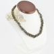 Amber necklace raw baroque green Amber necklace raw baroque green