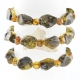 Baltic amber bracelet - green cognac color Baltic amber bracelet - green cognac color