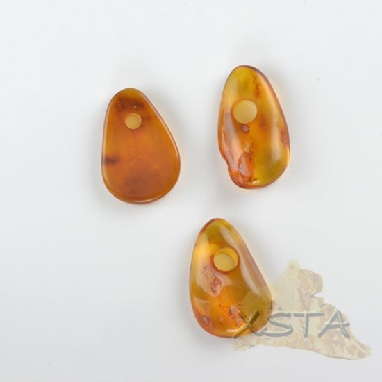 Baltic amber cognac pendants 3 units