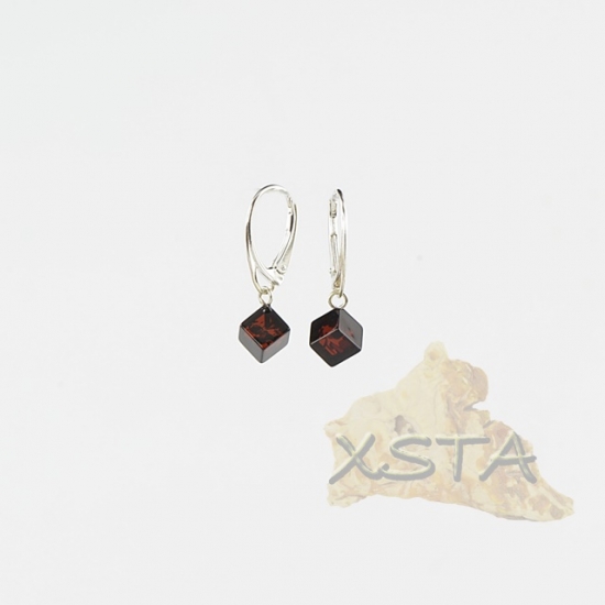 Baltic amber cube earrings Baltic amber cube earrings
