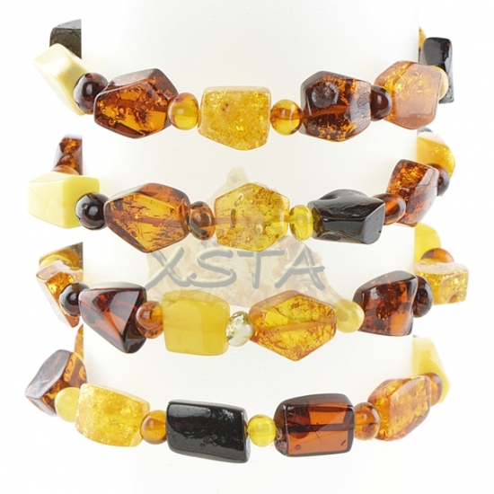 Baltic amber mix polished bracelet Baltic amber mix polished bracelet
