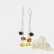 Baltic amber multicolor earrings