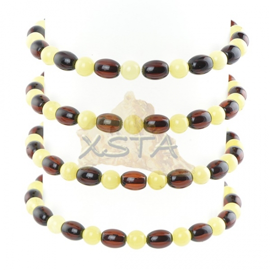 Baltic amber round tube cherry beads bracelet Baltic amber round tube cherry beads bracelet