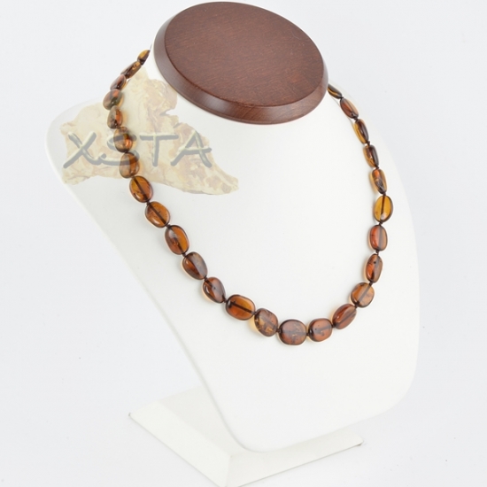 Cherry Amber necklace flat olive Cherry Amber necklace flat olive