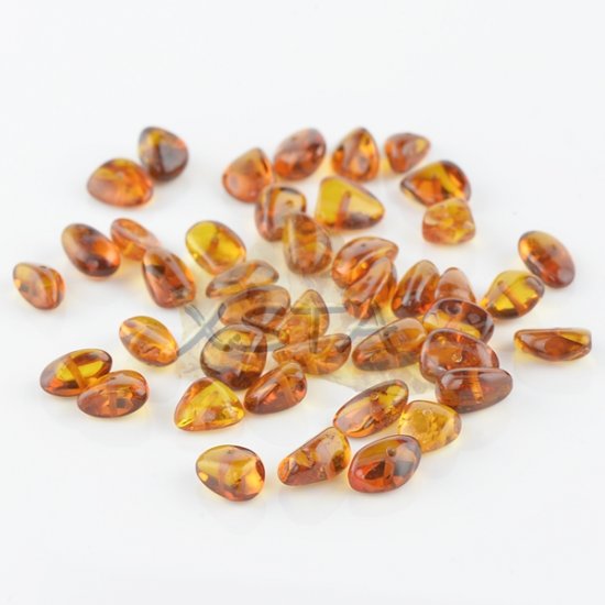 Cognac polished amber beads