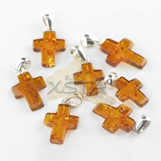 Crosses Baltic amber pendant