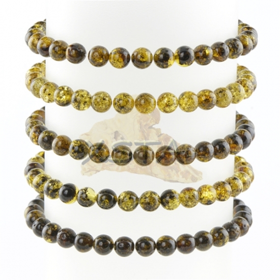Dark green round amber bracelet Dark green round amber bracelet
