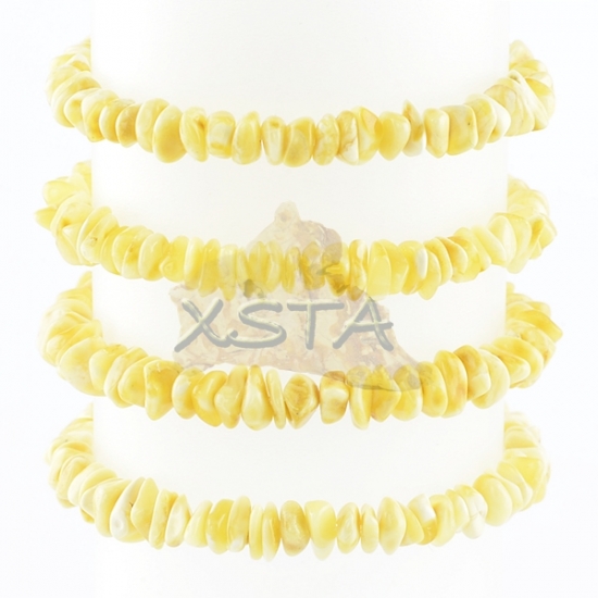 Milky chips amber bracelet Milky chips amber bracelet