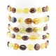 Mix amber beads polished olive Mix amber beads polished olive