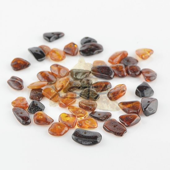 Mix polished chips amber beads