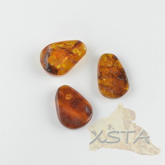 Natural amber medallions 3 pieces