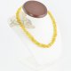 Raw amber necklace baroque yellow