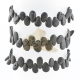Raw black drop shaped amber bracelet Raw black drop shaped amber bracelet