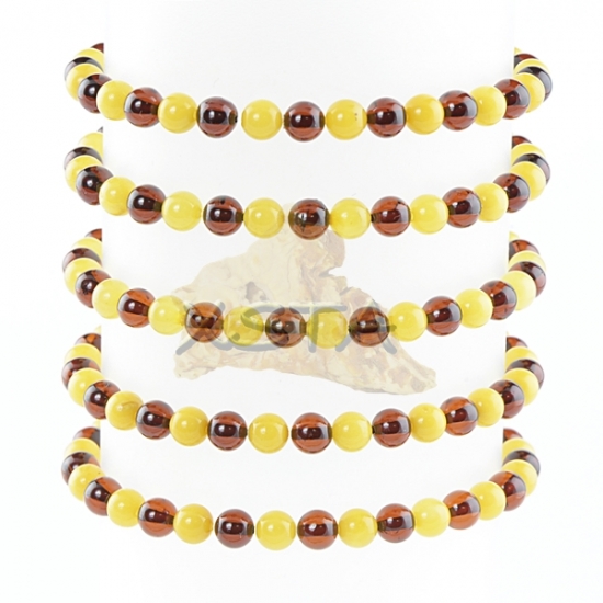 Round amber beads bracelet Round amber beads bracelet