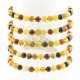 Round beads mix Amber bracelet