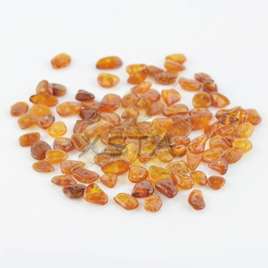 Small Light cognac chips amber beads