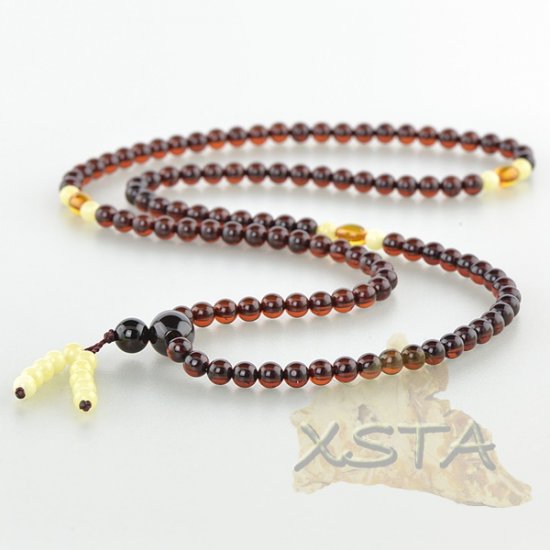 Tibetan Buddhist Baltic amber rosary