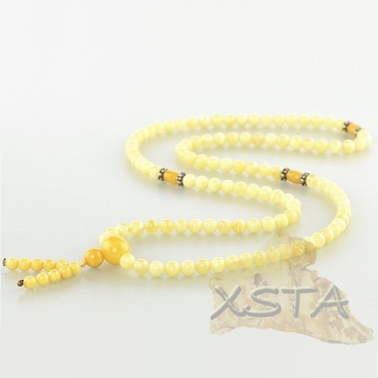 Tibetan Buddhist amber rosary
