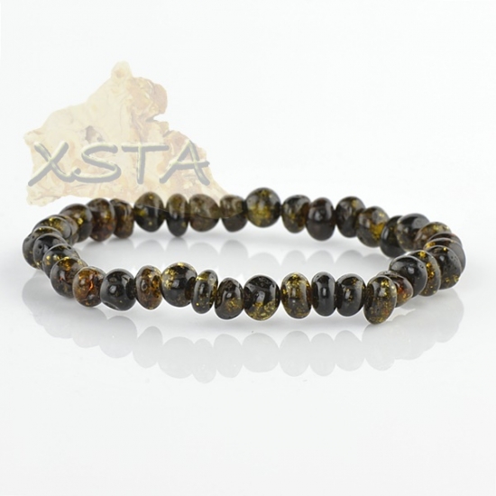 Green color amber bracelet Green color amber bracelet