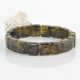 Dark green amber bracelet cube beads Dark green amber bracelet cube beads