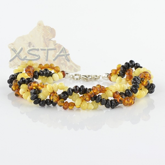 Mix amber bracelet Polished beads Mix amber bracelet Polished beads