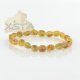 Olive raw amber bracelet honey color