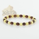 Baltic amber round tube cherry beads bracelet Baltic amber round tube cherry beads bracelet