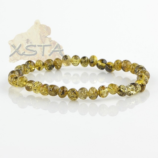 Green baroque amber bracelet Green baroque amber bracelet