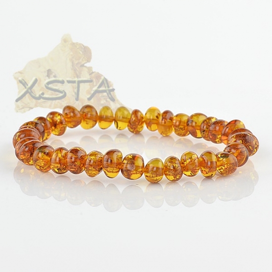 Dark cognac beads amber bracelet Dark cognac beads amber bracelet