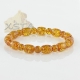 Amber round barrels beads bracelet Amber round barrels beads bracelet
