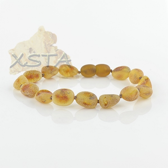 Honey raw amber bracelet olive Honey raw amber bracelet olive