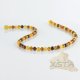 5 mm amber necklace multicolour round