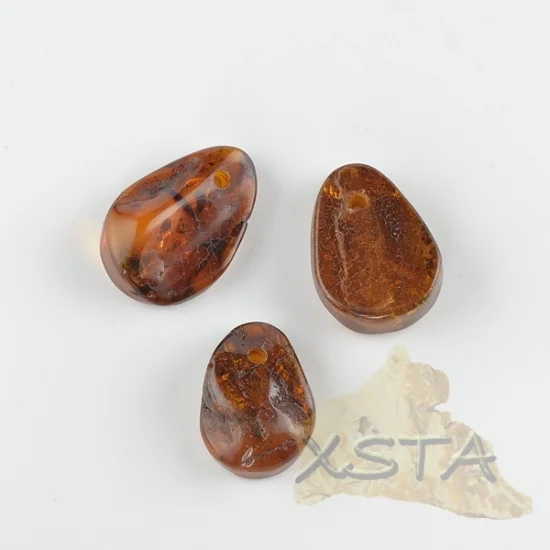 3 units Baltic amber medallions