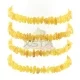 Chips style amber bracelet - polished