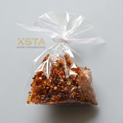 50 grams small amber beads without holes