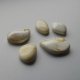 white amber cabochons 5 pcs for unique rings