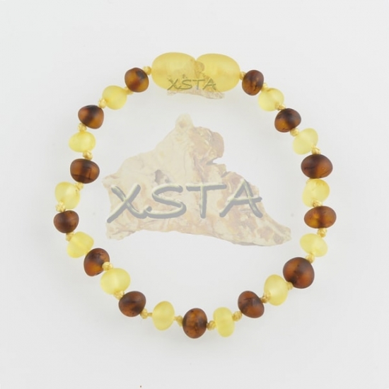 Amber teething bracelet baroque cherry yellow raw Amber teething bracelet baroque cherry yellow raw