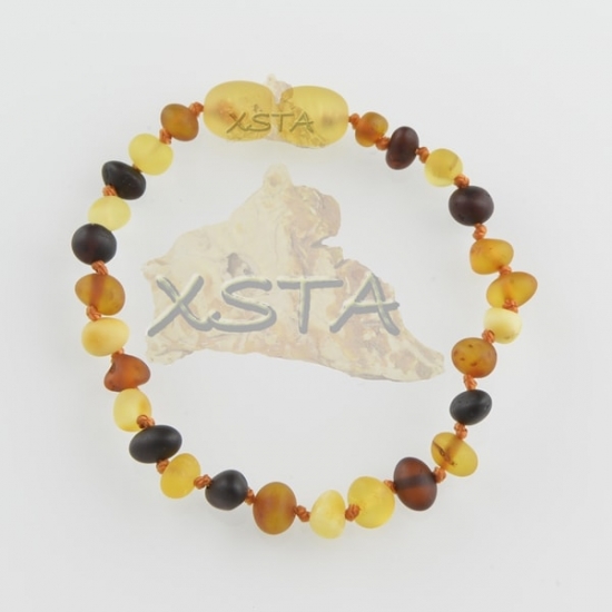 Amber teething bracelet baroque multi raw Amber teething bracelet baroque multi raw