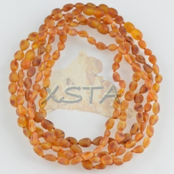 Teething amber necklace dark cognac raw