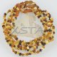Amber teething necklace multicolour raw