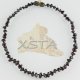 Flat black polished teething necklace