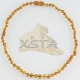 Light cognac polished teething necklace